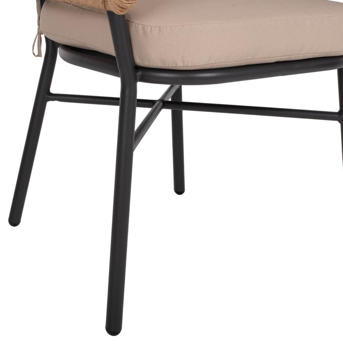 ΠΟΛΥΘΡΟΝΑ ΑΛΟΥΜΙΝΙΟΥ DARK GREY ΕΠΑΓΓΕΛΜ. RATTAN ΜΑΞΙΛΑΡΙ ΜΠΕΖ HM5863.01 60x56x84 εκ. - Image 10