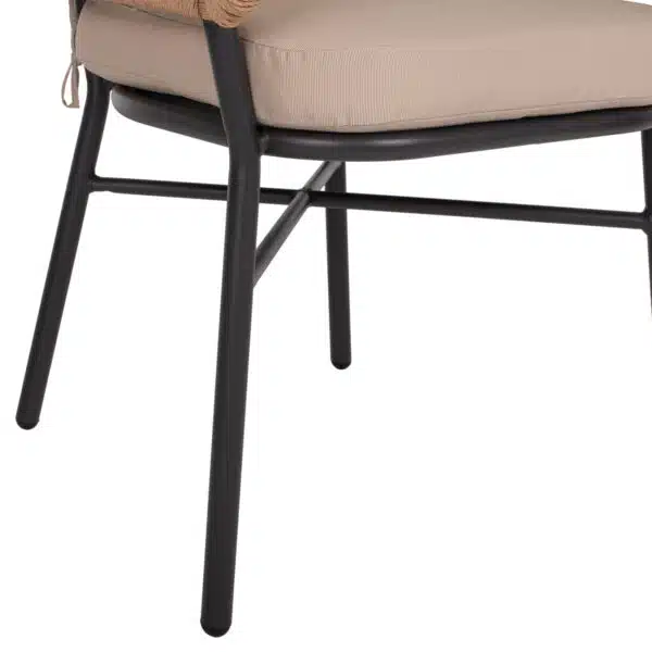 ΠΟΛΥΘΡΟΝΑ ΑΛΟΥΜΙΝΙΟΥ DARK GREY ΕΠΑΓΓΕΛΜ. RATTAN ΜΑΞΙΛΑΡΙ ΜΠΕΖ HM5863.01 60x56x84 εκ. - Image 10