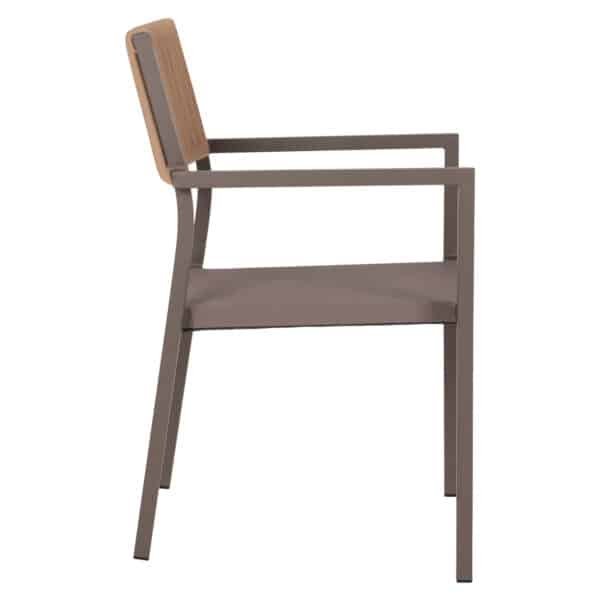 ΠΟΛΥΘΡΟΝΑ ΑΛΟΥΜΙΝΙΟΥ ΕΠΑΓΓΕΛΜΑΤΙΚΗ ΣΑΜΠΑΝΙΖΕ MIREN ME RATTAN ΠΛΑΤΗ HM5893.03 55,5x58,5x83 εκ. - Image 4