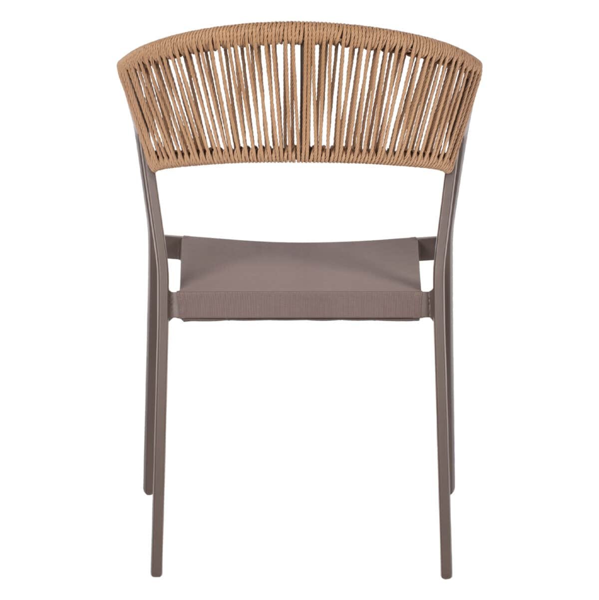 ΠΟΛΥΘΡΟΝΑ ΑΛΟΥΜΙΝΙΟΥ MIRI HM5891.03 ΣΑΜΠΑΝΙΖΕ ΣΚΕΛΕΤΟΣ&TEXTLINE- RATTAN 56x58x80.5Υ εκ. - Image 6