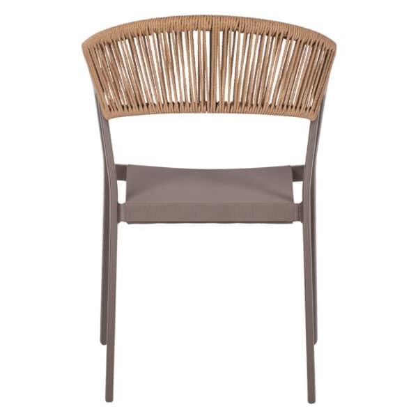 ΠΟΛΥΘΡΟΝΑ ΑΛΟΥΜΙΝΙΟΥ MIRI HM5891.03 ΣΑΜΠΑΝΙΖΕ ΣΚΕΛΕΤΟΣ&TEXTLINE- RATTAN 56x58x80.5Υ εκ. - Image 6