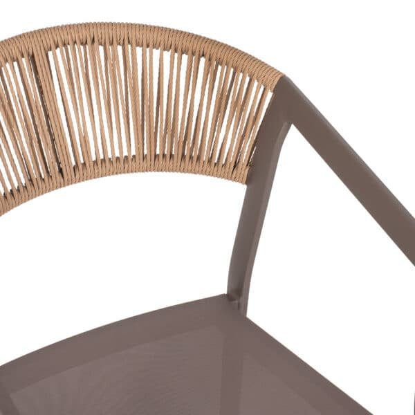 ΠΟΛΥΘΡΟΝΑ ΑΛΟΥΜΙΝΙΟΥ MIRI HM5891.03 ΣΑΜΠΑΝΙΖΕ ΣΚΕΛΕΤΟΣ&TEXTLINE- RATTAN 56x58x80.5Υ εκ. - Image 7