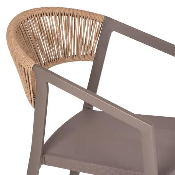 ΠΟΛΥΘΡΟΝΑ ΑΛΟΥΜΙΝΙΟΥ MIRI HM5891.03 ΣΑΜΠΑΝΙΖΕ ΣΚΕΛΕΤΟΣ&TEXTLINE- RATTAN 56x58x80.5Υ εκ. - Image 8