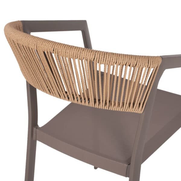 ΠΟΛΥΘΡΟΝΑ ΑΛΟΥΜΙΝΙΟΥ MIRI HM5891.03 ΣΑΜΠΑΝΙΖΕ ΣΚΕΛΕΤΟΣ&TEXTLINE- RATTAN 56x58x80.5Υ εκ. - Image 9