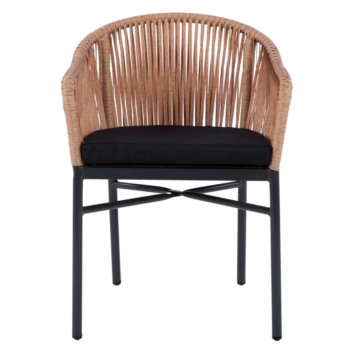 ΠΟΛΥΘΡΟΝΑ ΑΛΟΥΜΙΝΙΟΥ RAFAEL HM5698.01 ΑΝΘΡΑΚΙ ΜΕ ΜΠΕΖ WICKER 57x58x77Υ εκ. - Image 3