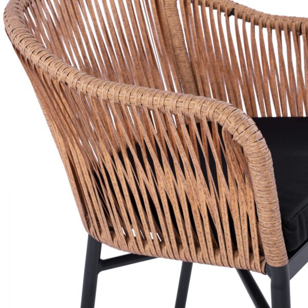 ΠΟΛΥΘΡΟΝΑ ΑΛΟΥΜΙΝΙΟΥ RAFAEL HM5698.01 ΑΝΘΡΑΚΙ ΜΕ ΜΠΕΖ WICKER 57x58x77Υ εκ. - Image 8