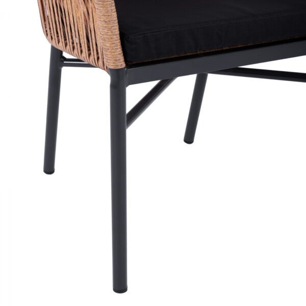 ΠΟΛΥΘΡΟΝΑ ΑΛΟΥΜΙΝΙΟΥ RAFAEL HM5698.01 ΑΝΘΡΑΚΙ ΜΕ ΜΠΕΖ WICKER 57x58x77Υ εκ. - Image 10