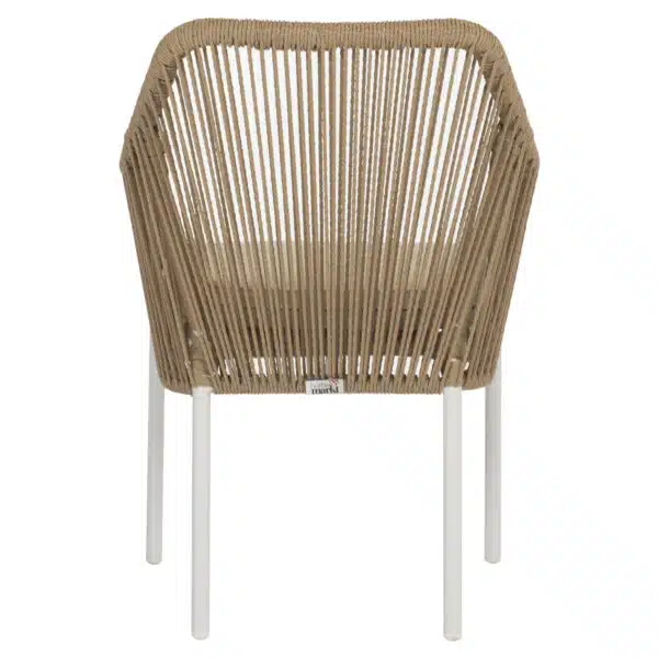 ΠΟΛΥΘΡΟΝΑ ΑΛΟΥΜΙΝΙΟΥ HM5855.01 ΛΕΥΚΟ ΜΕ ΣΧΟΙΝΙ WICKER PE ΜΠΕΖ 56x66x82 εκ. - Image 6