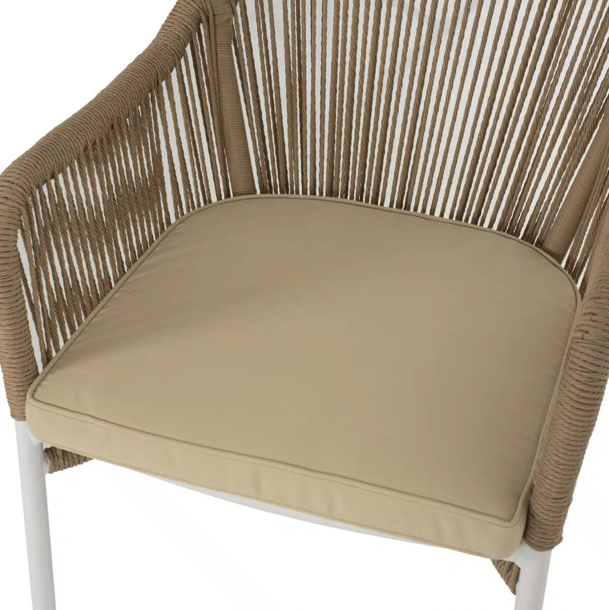 ΠΟΛΥΘΡΟΝΑ ΑΛΟΥΜΙΝΙΟΥ HM5855.01 ΛΕΥΚΟ ΜΕ ΣΧΟΙΝΙ WICKER PE ΜΠΕΖ 56x66x82 εκ. - Image 8