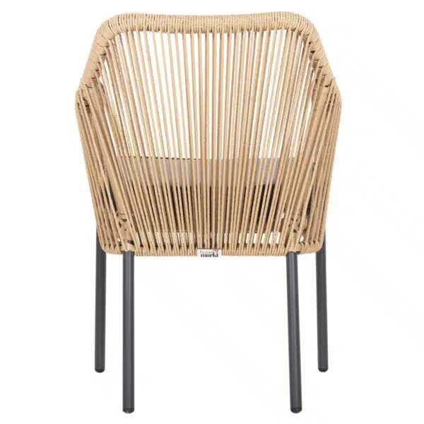 ΠΟΛΥΘΡΟΝΑ ΑΛΟΥΜΙΝΙΟΥ HM5855.02 ΑΝΘΡΑΚΙ ΜΕ ΣΧΟΙΝΙ WICKER PE 56x66x82 εκ. - Image 6