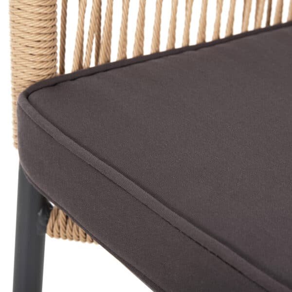 ΠΟΛΥΘΡΟΝΑ ΑΛΟΥΜΙΝΙΟΥ HM5855.02 ΑΝΘΡΑΚΙ ΜΕ ΣΧΟΙΝΙ WICKER PE 56x66x82 εκ. - Image 9