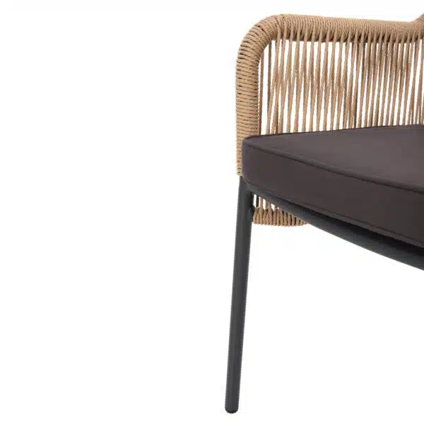 ΠΟΛΥΘΡΟΝΑ ΑΛΟΥΜΙΝΙΟΥ HM5855.02 ΑΝΘΡΑΚΙ ΜΕ ΣΧΟΙΝΙ WICKER PE 56x66x82 εκ. - Image 10