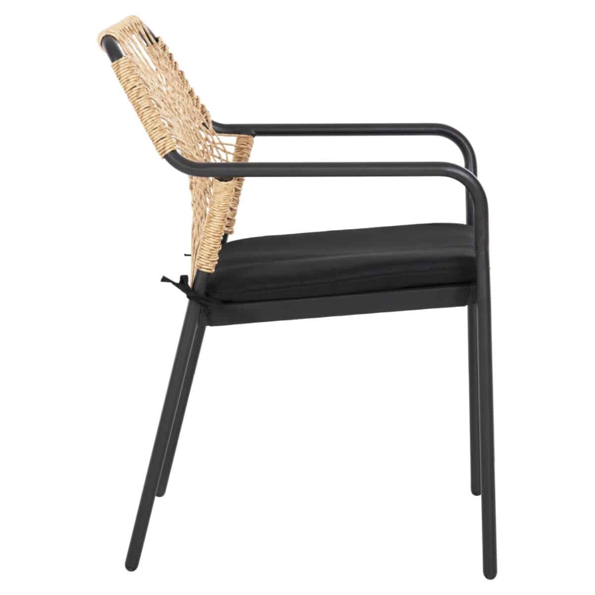 ΠΟΛΥΘΡΟΝΑ ΑΛΟΥΜΙΝΙΟΥ TROTTER HM5865.11 ΣΚΟΥΡΟΣ ΓΚΡΙ ΣΚΕΛΕΤΟΣ ΜΕ WICKER ΜΠΕΖ & ΜΑΥΡΟ ΜΑΞΙΛΑΡΙ - Image 4