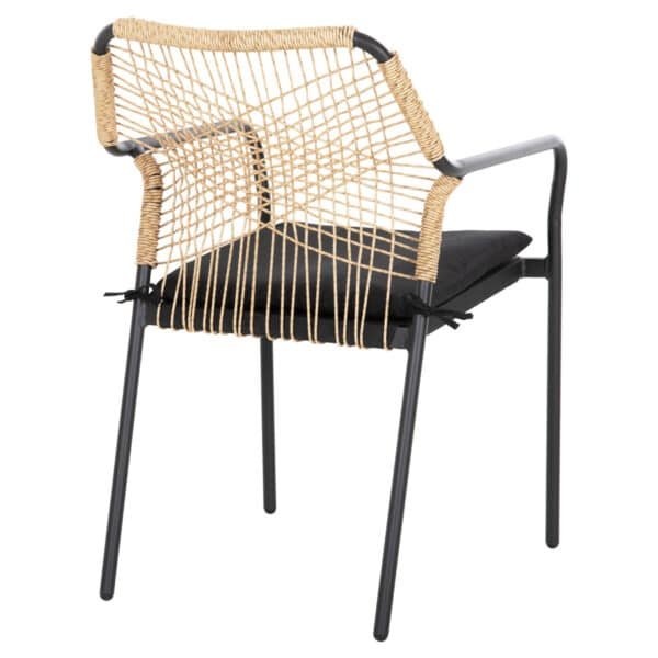 ΠΟΛΥΘΡΟΝΑ ΑΛΟΥΜΙΝΙΟΥ TROTTER HM5865.11 ΣΚΟΥΡΟΣ ΓΚΡΙ ΣΚΕΛΕΤΟΣ ΜΕ WICKER ΜΠΕΖ & ΜΑΥΡΟ ΜΑΞΙΛΑΡΙ - Image 5