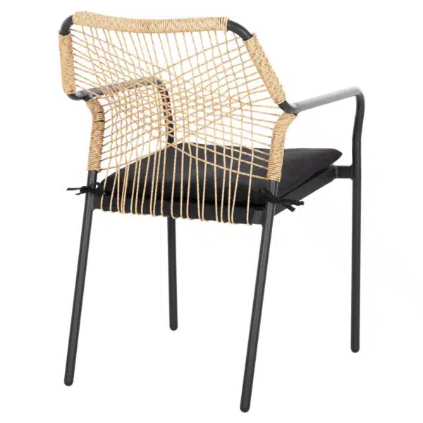 ΠΟΛΥΘΡΟΝΑ ΑΛΟΥΜΙΝΙΟΥ TROTTER HM5865.11 ΣΚΟΥΡΟΣ ΓΚΡΙ ΣΚΕΛΕΤΟΣ ΜΕ WICKER ΜΠΕΖ & ΜΑΥΡΟ ΜΑΞΙΛΑΡΙ - Image 5
