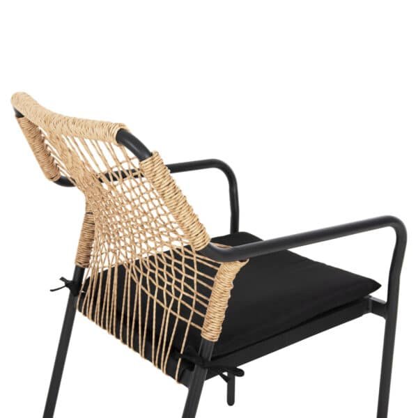 ΠΟΛΥΘΡΟΝΑ ΑΛΟΥΜΙΝΙΟΥ TROTTER HM5865.11 ΣΚΟΥΡΟΣ ΓΚΡΙ ΣΚΕΛΕΤΟΣ ΜΕ WICKER ΜΠΕΖ & ΜΑΥΡΟ ΜΑΞΙΛΑΡΙ - Image 8