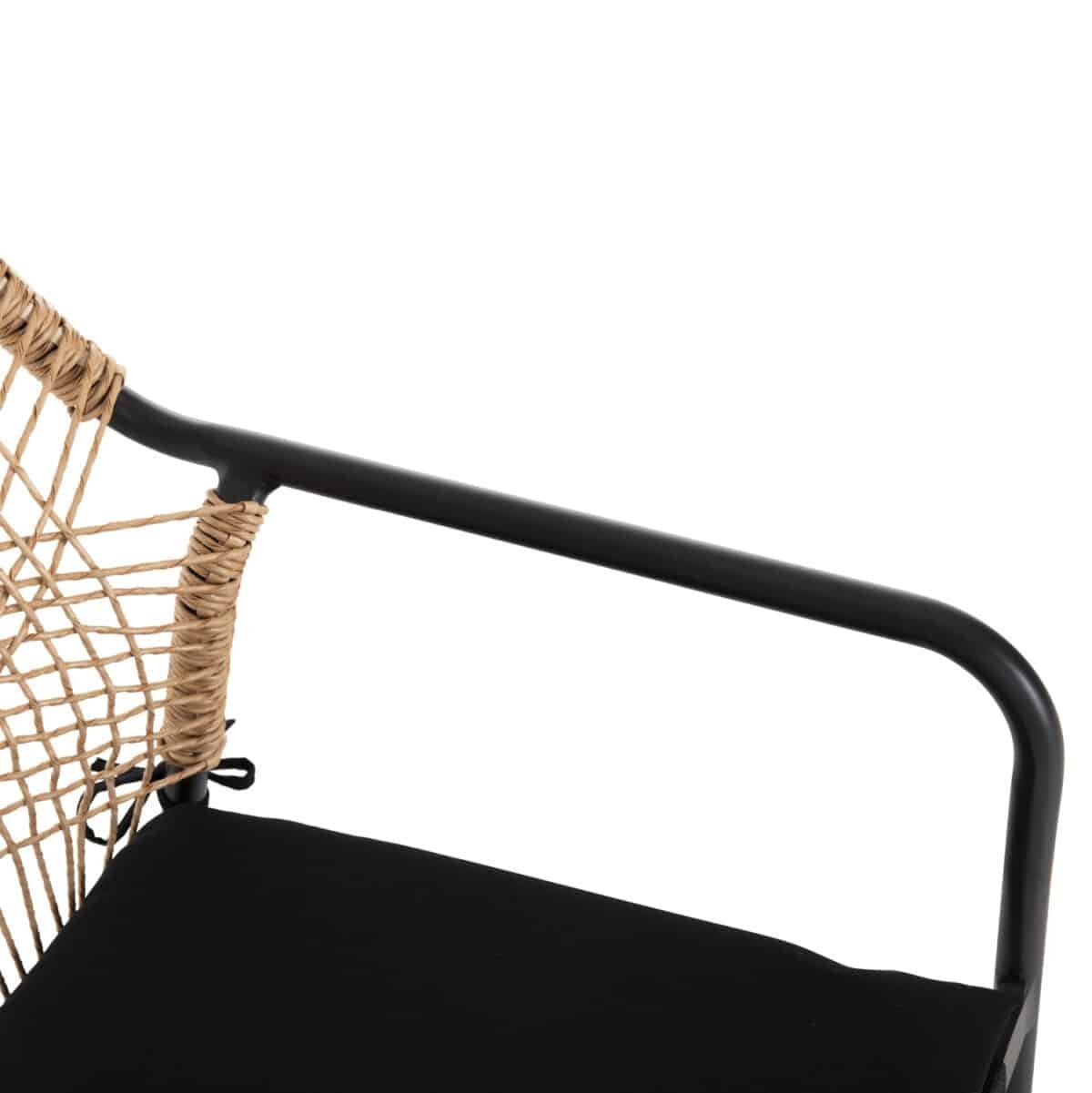 ΠΟΛΥΘΡΟΝΑ ΑΛΟΥΜΙΝΙΟΥ TROTTER HM5865.11 ΣΚΟΥΡΟΣ ΓΚΡΙ ΣΚΕΛΕΤΟΣ ΜΕ WICKER ΜΠΕΖ & ΜΑΥΡΟ ΜΑΞΙΛΑΡΙ - Image 9