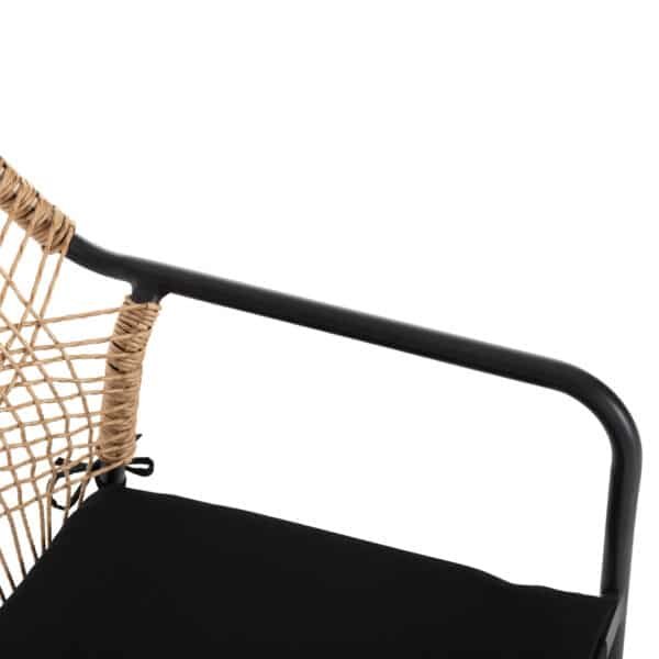 ΠΟΛΥΘΡΟΝΑ ΑΛΟΥΜΙΝΙΟΥ TROTTER HM5865.11 ΣΚΟΥΡΟΣ ΓΚΡΙ ΣΚΕΛΕΤΟΣ ΜΕ WICKER ΜΠΕΖ & ΜΑΥΡΟ ΜΑΞΙΛΑΡΙ - Image 9