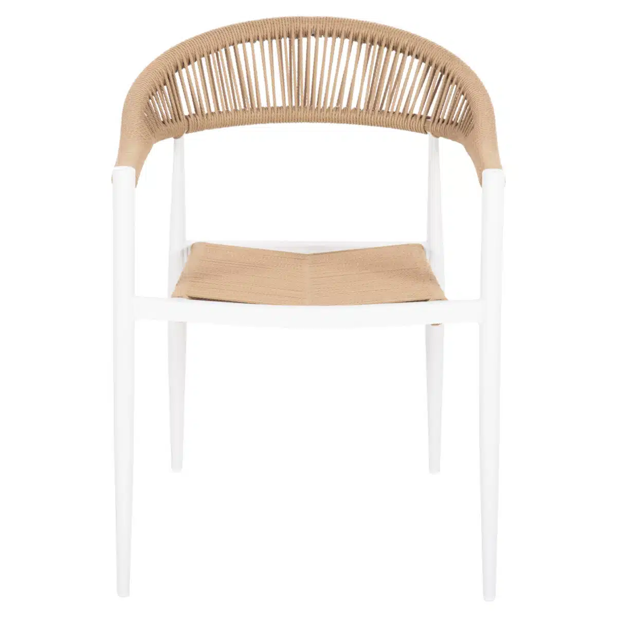 ΠΟΛΥΘΡΟΝΑ ΑΛΟΥΜΙΝΙΟΥ GRET HM5854.01 ΛΕΥΚΗ PE RATTAN ΜΠΕΖ 56x55,5x78Υεκ. - Image 3