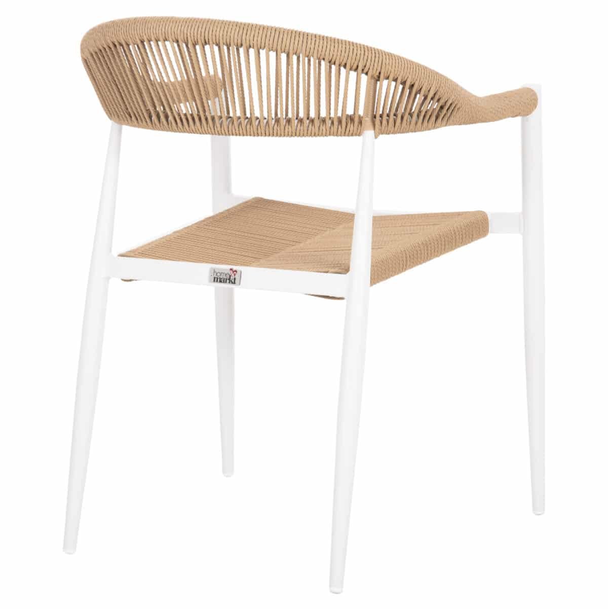 ΠΟΛΥΘΡΟΝΑ ΑΛΟΥΜΙΝΙΟΥ GRET HM5854.01 ΛΕΥΚΗ PE RATTAN ΜΠΕΖ 56x55,5x78Υεκ. - Image 5