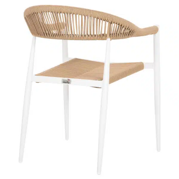 ΠΟΛΥΘΡΟΝΑ ΑΛΟΥΜΙΝΙΟΥ GRET HM5854.01 ΛΕΥΚΗ PE RATTAN ΜΠΕΖ 56x55,5x78Υεκ. - Image 5