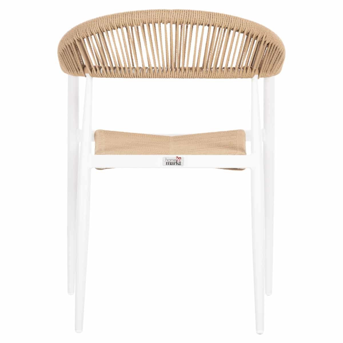 ΠΟΛΥΘΡΟΝΑ ΑΛΟΥΜΙΝΙΟΥ GRET HM5854.01 ΛΕΥΚΗ PE RATTAN ΜΠΕΖ 56x55,5x78Υεκ. - Image 6