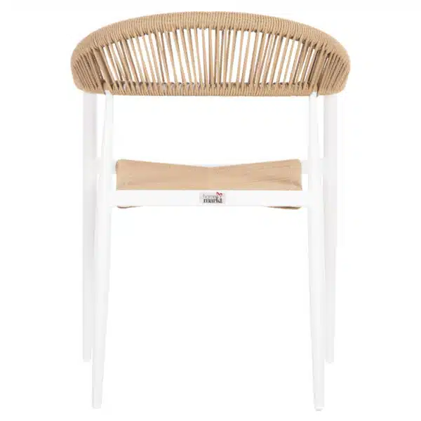 ΠΟΛΥΘΡΟΝΑ ΑΛΟΥΜΙΝΙΟΥ GRET HM5854.01 ΛΕΥΚΗ PE RATTAN ΜΠΕΖ 56x55,5x78Υεκ. - Image 6