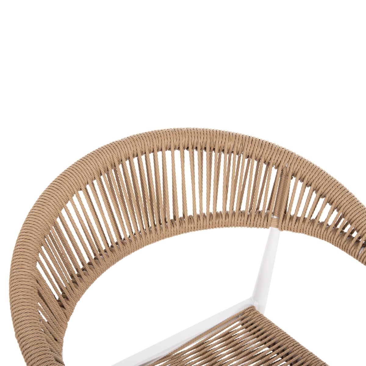 ΠΟΛΥΘΡΟΝΑ ΑΛΟΥΜΙΝΙΟΥ GRET HM5854.01 ΛΕΥΚΗ PE RATTAN ΜΠΕΖ 56x55,5x78Υεκ. - Image 7