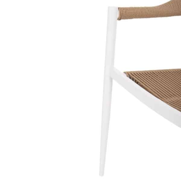 ΠΟΛΥΘΡΟΝΑ ΑΛΟΥΜΙΝΙΟΥ GRET HM5854.01 ΛΕΥΚΗ PE RATTAN ΜΠΕΖ 56x55,5x78Υεκ. - Image 9