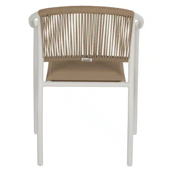 ΠΟΛΥΘΡΟΝΑ ΑΛΟΥΜΙΝΙΟΥ ΛΕΥΚΟ ΜΕ PE RATTAN WICKER HM5856.01 57x63x80Yεκ. - Image 6