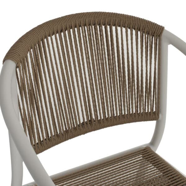 ΠΟΛΥΘΡΟΝΑ ΑΛΟΥΜΙΝΙΟΥ ΛΕΥΚΟ ΜΕ PE RATTAN WICKER HM5856.01 57x63x80Yεκ. - Image 7