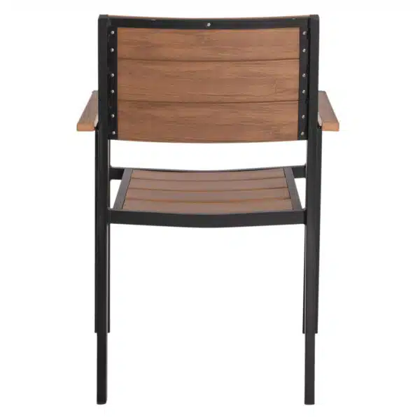 ΠΟΛΥΘΡΟΝΑ ΑΛΟΥΜΙΝΙΟΥ SAGA ΜΑΥΡΗ ΜΕ POLYWOOD HM5127.03 56x55x85,5Yεκ. - Image 6