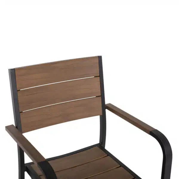 ΠΟΛΥΘΡΟΝΑ ΑΛΟΥΜΙΝΙΟΥ SAGA ΜΑΥΡΗ ΜΕ POLYWOOD HM5127.03 56x55x85,5Yεκ. - Image 7