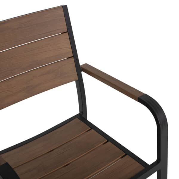 ΠΟΛΥΘΡΟΝΑ ΑΛΟΥΜΙΝΙΟΥ SAGA ΜΑΥΡΗ ΜΕ POLYWOOD HM5127.03 56x55x85,5Yεκ. - Image 8