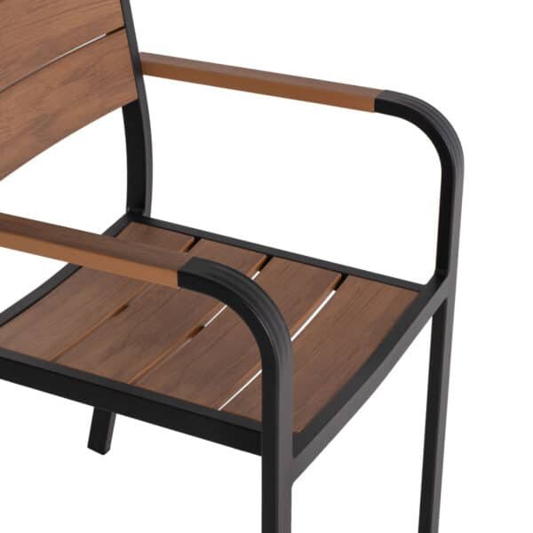 ΠΟΛΥΘΡΟΝΑ ΑΛΟΥΜΙΝΙΟΥ SAGA ΜΑΥΡΗ ΜΕ POLYWOOD HM5127.03 56x55x85,5Yεκ. - Image 9