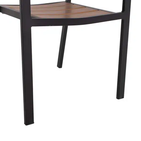 ΠΟΛΥΘΡΟΝΑ ΑΛΟΥΜΙΝΙΟΥ SAGA ΜΑΥΡΗ ΜΕ POLYWOOD HM5127.03 56x55x85,5Yεκ. - Image 10