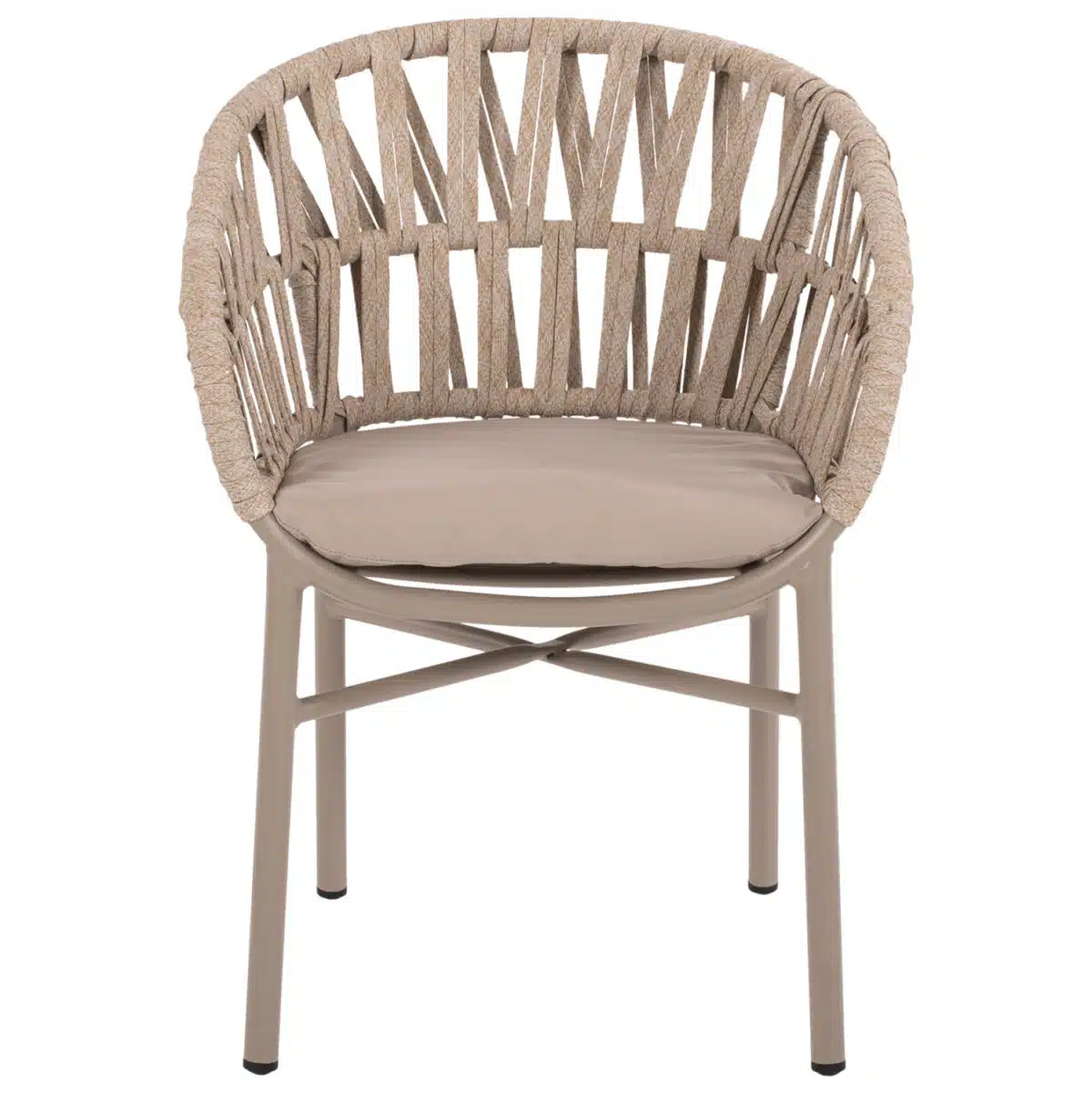 ΠΟΛΥΘΡΟΝΑ ΑΛΟΥΜΙΝΙΟΥ ΜΕ ΣΧΟΙΝΙ ΜΠΕΖ MOKA ΣΚΕΛΕΤΟ 57x56x78Υεκ.HM5857.03 - Image 3