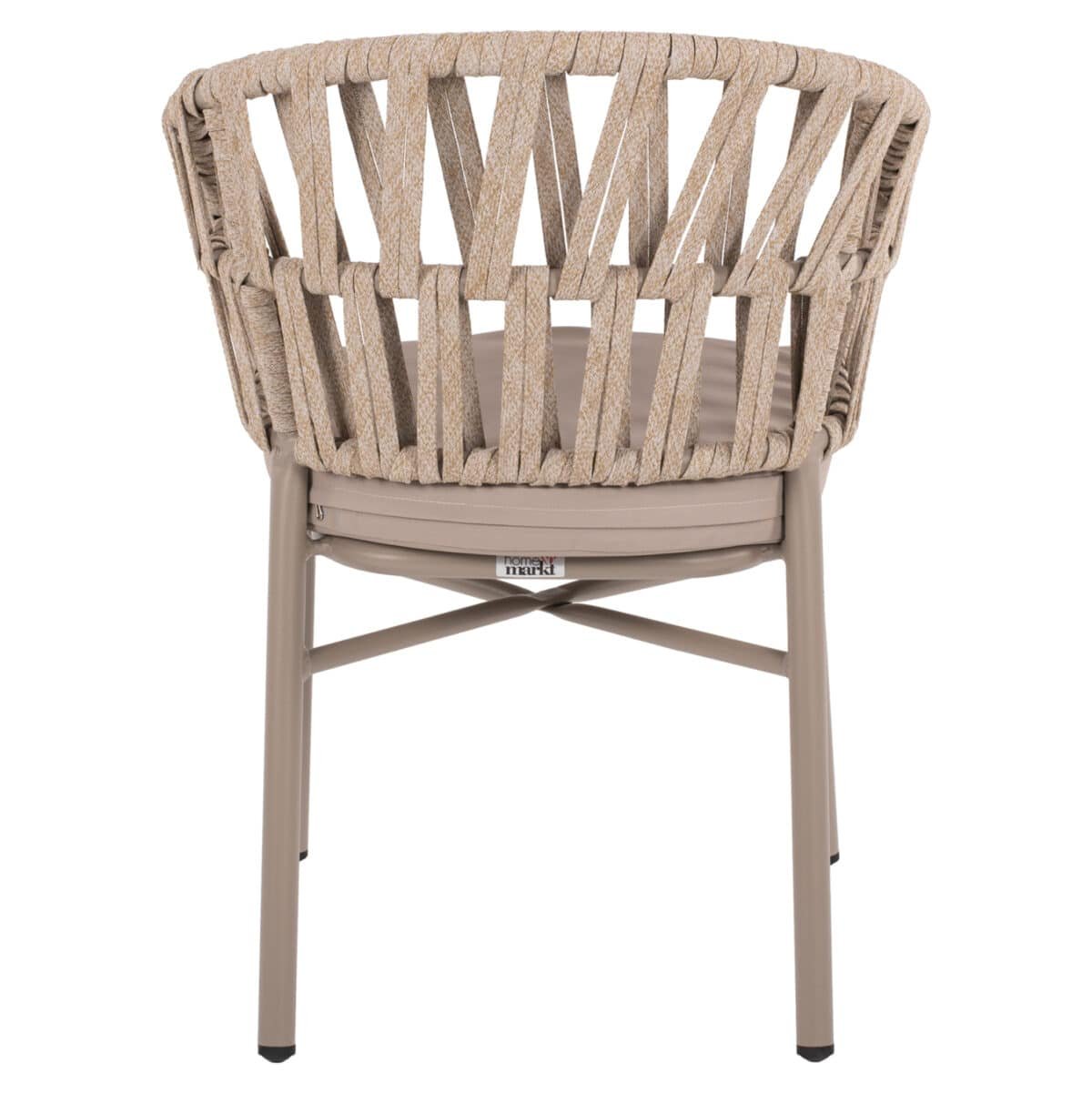 ΠΟΛΥΘΡΟΝΑ ΑΛΟΥΜΙΝΙΟΥ ΜΕ ΣΧΟΙΝΙ ΜΠΕΖ MOKA ΣΚΕΛΕΤΟ 57x56x78Υεκ.HM5857.03 - Image 6