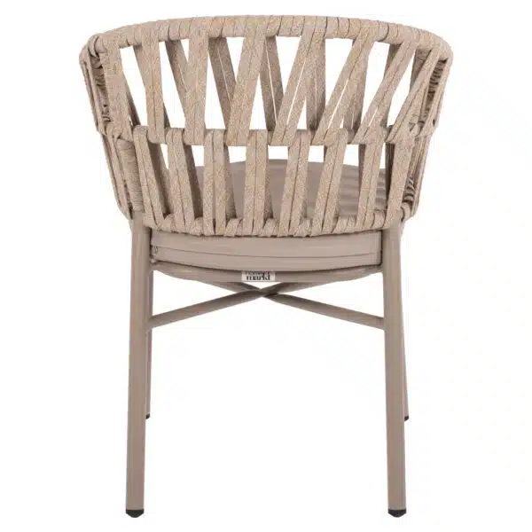 ΠΟΛΥΘΡΟΝΑ ΑΛΟΥΜΙΝΙΟΥ ΜΕ ΣΧΟΙΝΙ ΜΠΕΖ MOKA ΣΚΕΛΕΤΟ 57x56x78Υεκ.HM5857.03 - Image 6