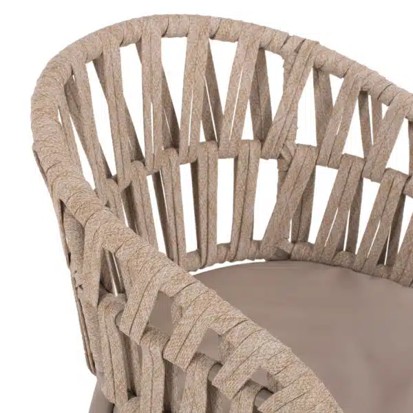 ΠΟΛΥΘΡΟΝΑ ΑΛΟΥΜΙΝΙΟΥ ΜΕ ΣΧΟΙΝΙ ΜΠΕΖ MOKA ΣΚΕΛΕΤΟ 57x56x78Υεκ.HM5857.03 - Image 7