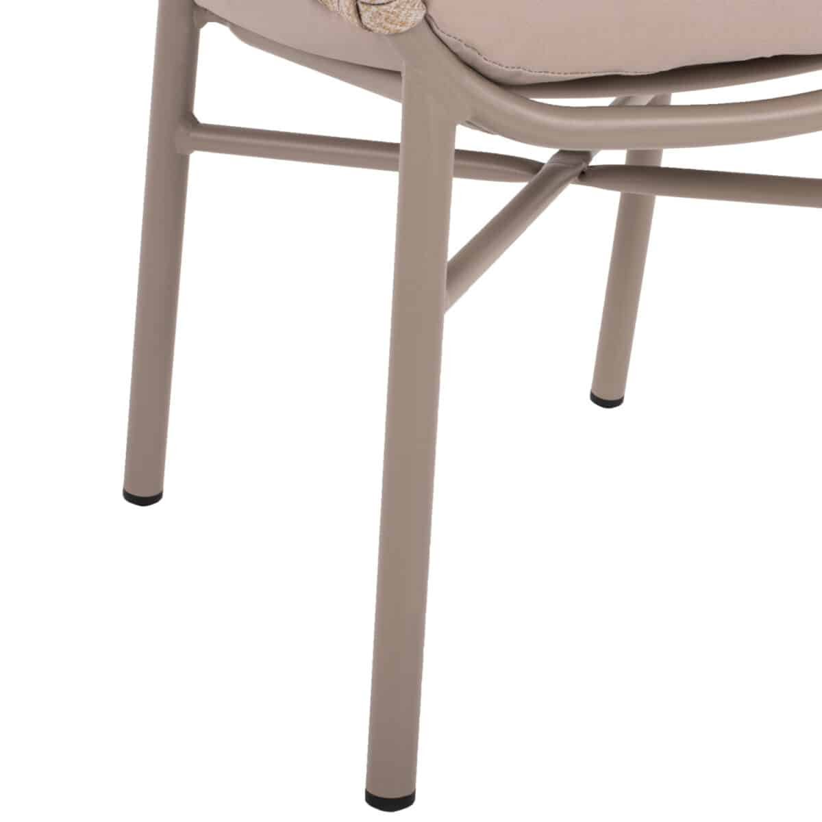 ΠΟΛΥΘΡΟΝΑ ΑΛΟΥΜΙΝΙΟΥ ΜΕ ΣΧΟΙΝΙ ΜΠΕΖ MOKA ΣΚΕΛΕΤΟ 57x56x78Υεκ.HM5857.03 - Image 9