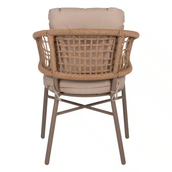 ΠΟΛΥΘΡΟΝΑ ΑΛΟΥΜΙΝΙΟΥ ΜΟΚΑ ΕΠΑΓΓΕΛΜ. RATTAN & ΜΑΞΙΛΑΡΙ ΜΠΕΖ HM5863.02 60x56x84 εκ. - Image 6