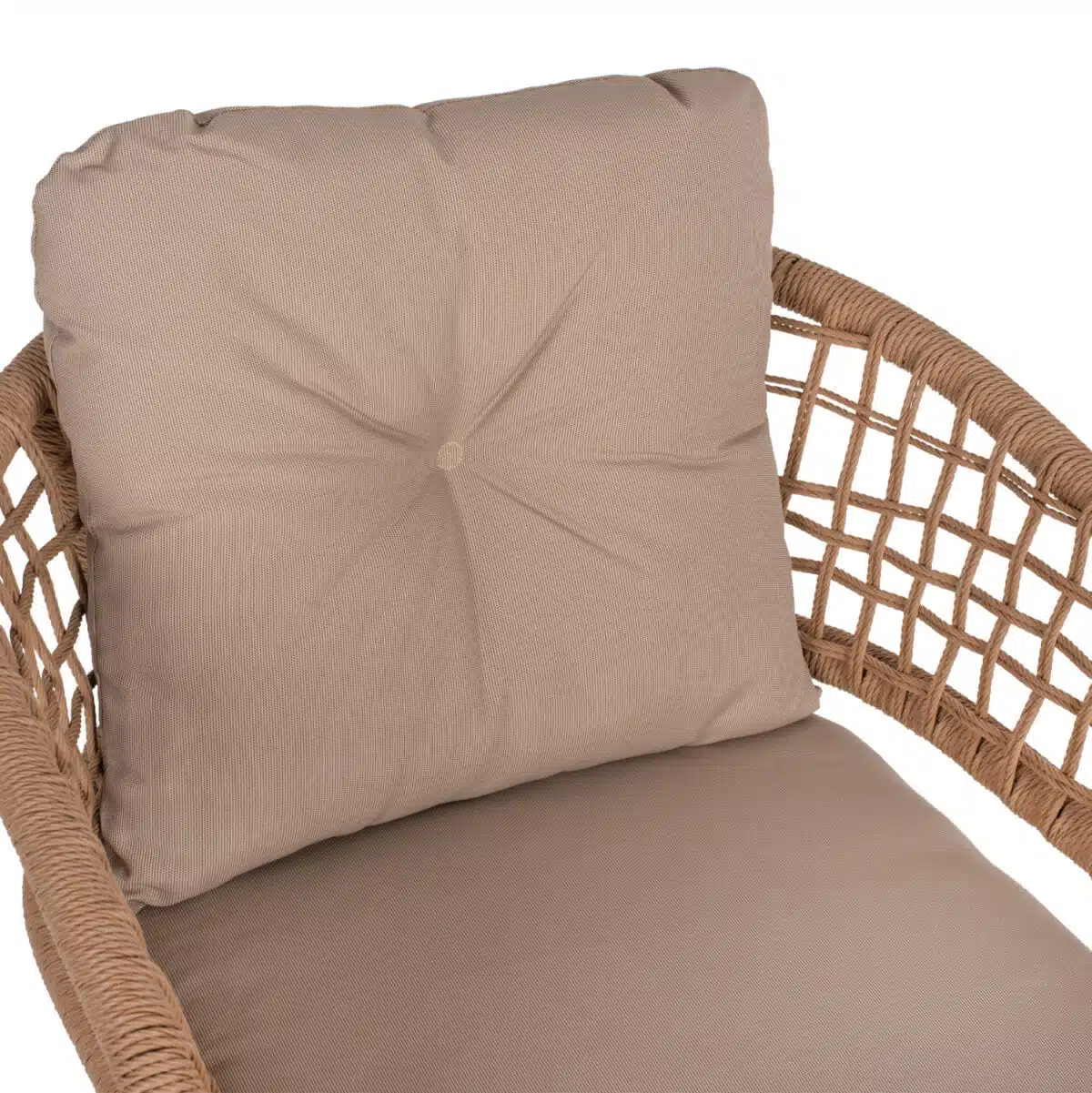 ΠΟΛΥΘΡΟΝΑ ΑΛΟΥΜΙΝΙΟΥ ΜΟΚΑ ΕΠΑΓΓΕΛΜ. RATTAN & ΜΑΞΙΛΑΡΙ ΜΠΕΖ HM5863.02 60x56x84 εκ. - Image 7