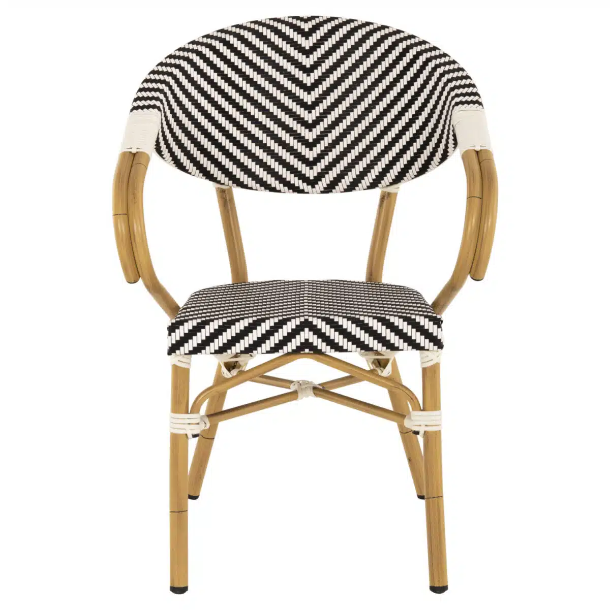 ΠΟΛΥΘΡΟΝΑ BAMBOO LOOK HM5861.01 ΜΑΥΡΟ-ΛΕΥΚΟ 57x55x82 εκ. - Image 3