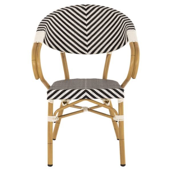 ΠΟΛΥΘΡΟΝΑ BAMBOO LOOK HM5861.01 ΜΑΥΡΟ-ΛΕΥΚΟ 57x55x82 εκ. - Image 3