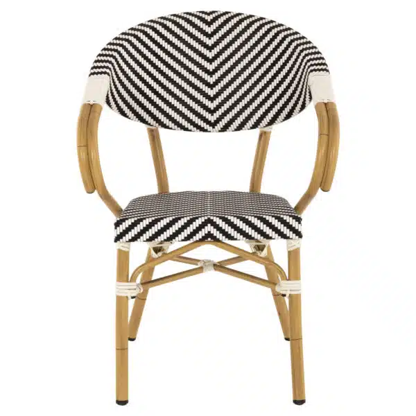 ΠΟΛΥΘΡΟΝΑ BAMBOO LOOK HM5861.01 ΜΑΥΡΟ-ΛΕΥΚΟ 57x55x82 εκ. - Image 3
