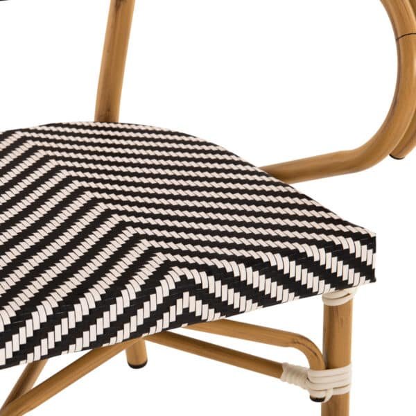 ΠΟΛΥΘΡΟΝΑ BAMBOO LOOK HM5861.01 ΜΑΥΡΟ-ΛΕΥΚΟ 57x55x82 εκ. - Image 8