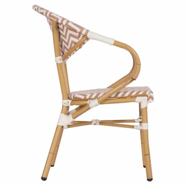 ΠΟΛΥΘΡΟΝΑ BAMBOO LOOK HM5861.03 ΚΑΦΕ-ΛΕΥΚΟ 58.5x58x82Υεκ. - Image 4