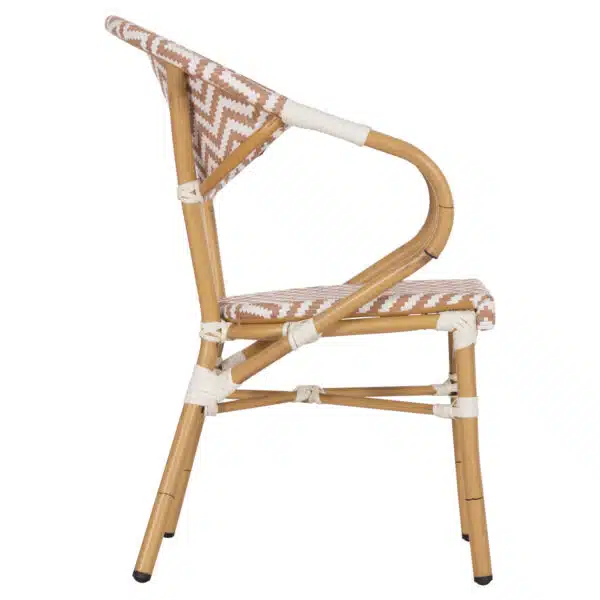 ΠΟΛΥΘΡΟΝΑ BAMBOO LOOK HM5861.03 ΚΑΦΕ-ΛΕΥΚΟ 58.5x58x82Υεκ. - Image 4