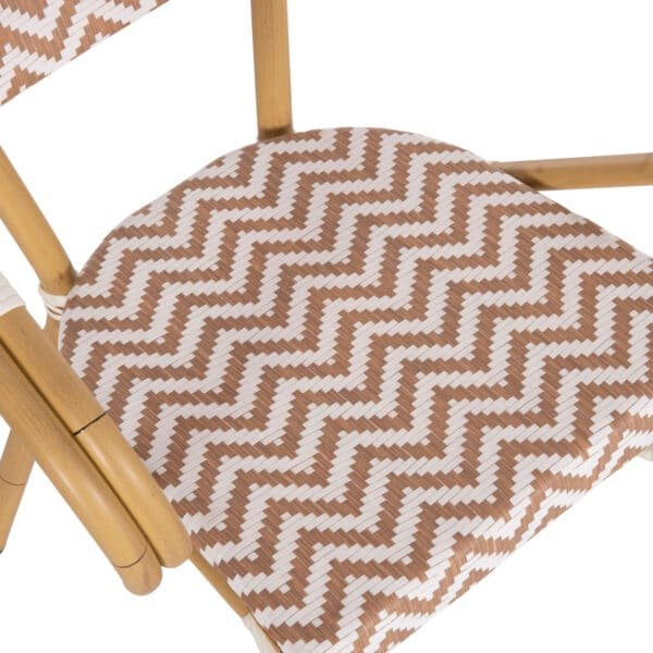 ΠΟΛΥΘΡΟΝΑ BAMBOO LOOK HM5861.03 ΚΑΦΕ-ΛΕΥΚΟ 58.5x58x82Υεκ. - Image 8